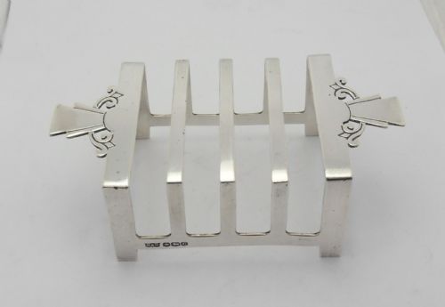 SUPERB ART DECO SILVER TOAST RACK MAPPIN WEBB - ADDITIONAL PHOTO 1