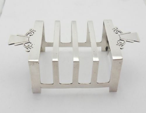 SUPERB ART DECO SILVER TOAST RACK MAPPIN WEBB - ADDITIONAL PHOTO 4