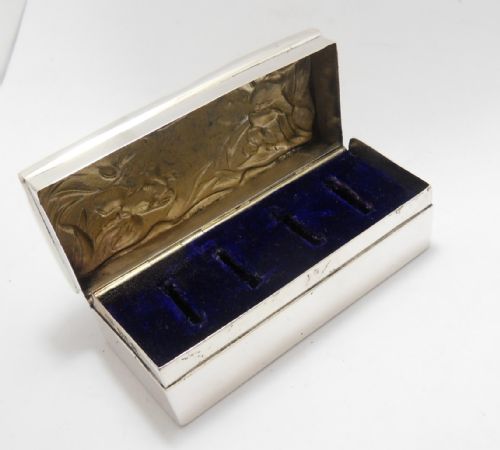 ART NOUVEAU SILVER RING BOX GOLDSMITHS SILVERSMITHS - ADDITIONAL PHOTO 9