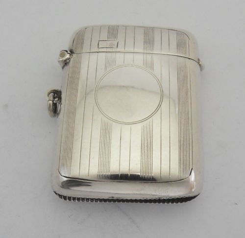fine silver vesta case by walker hall chester 1923 - CATEGORY: ANTIQUE SILVER - DATED 1920