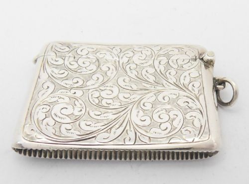 EXQUISITE SILVER OBLONG VESTA BIRMINGHAM 1906 - ADDITIONAL PHOTO 3