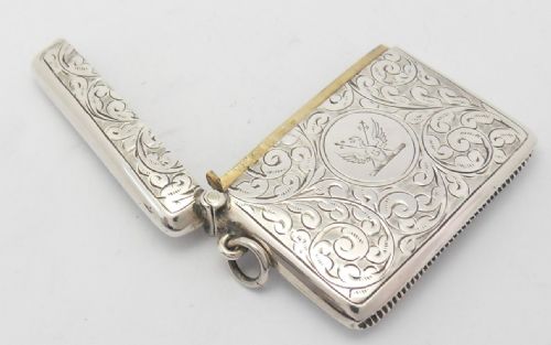 EXQUISITE SILVER OBLONG VESTA BIRMINGHAM 1906 - ADDITIONAL PHOTO 4