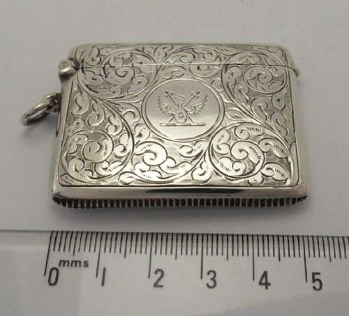 EXQUISITE SILVER OBLONG VESTA BIRMINGHAM 1906 - ADDITIONAL PHOTO 10