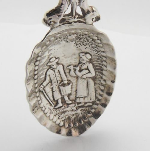 ORNATE EDWARDIAN SILVER CADDY SPOON LONDON 1909 - ADDITIONAL PHOTO 2
