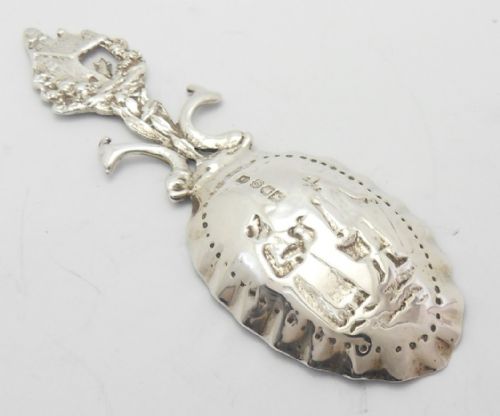 ORNATE EDWARDIAN SILVER CADDY SPOON LONDON 1909 - ADDITIONAL PHOTO 8