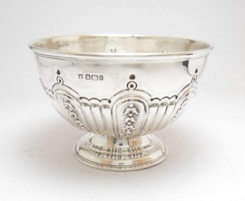 beautiful edwardian silver bowl sheffield 1901 - CATEGORY: ANTIQUE SILVER - DATED EDWARDIAN