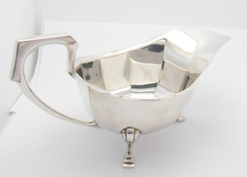 ART DECO SILVER SAUCE BOAT BIRMINGHAM 1939 - ADDITIONAL PHOTO 8