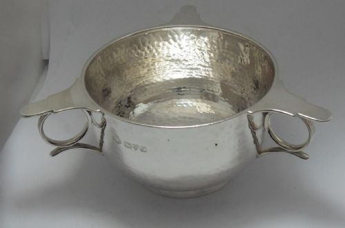ARTS CRAFTS 3 HANDLED QUAICHE CHESTER 1918 - ADDITIONAL PHOTO 5