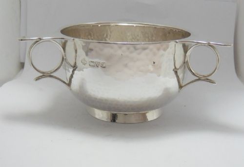 ARTS CRAFTS 3 HANDLED QUAICHE CHESTER 1918 - ADDITIONAL PHOTO 7