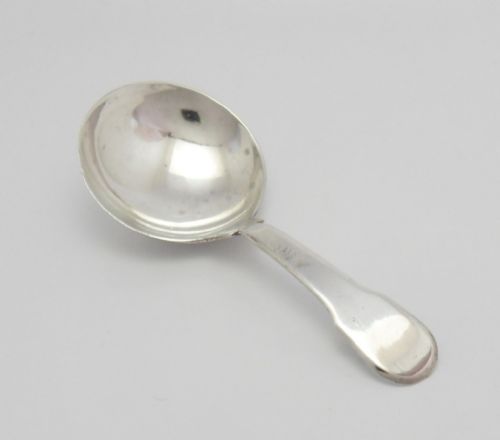 silver caddy spoon london 1802 by elizabeth morley - CATEGORY: ANTIQUE SILVER - DATED GEORGIAN