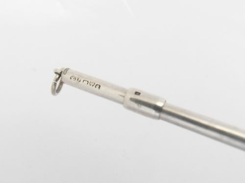 SILVER CHAMPAGNE SWIZZLE STICK CHESTER 1930 - ADDITIONAL PHOTO 2