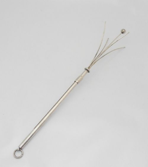 SILVER CHAMPAGNE SWIZZLE STICK CHESTER 1930 - ADDITIONAL PHOTO 4