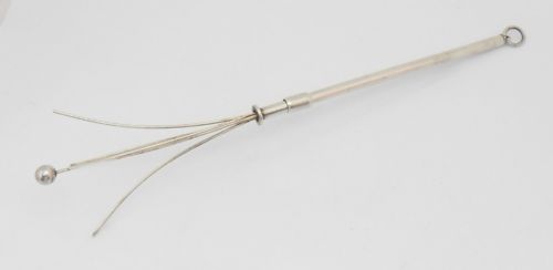 SILVER CHAMPAGNE SWIZZLE STICK CHESTER 1930 - ADDITIONAL PHOTO 5