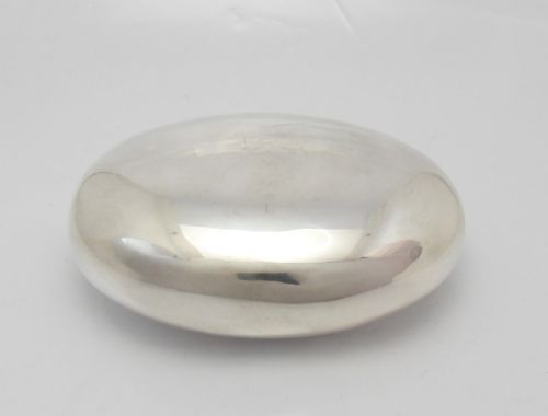 ANTIQUE SILVER PEBBLE SQUEEZE OPENING TOBACCO BOX BIRMINGHAM 1913 - ADDITIONAL PHOTO 2