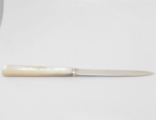 SILVER MOTHER OF PEARL LETTER OPENER SHEFFIELD 1932 - ADDITIONAL PHOTO 16