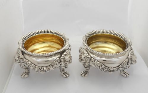 SUPERB PAIR OF EDWARDIAN SILVER SALTS LONDON 1901 - ADDITIONAL PHOTO 3