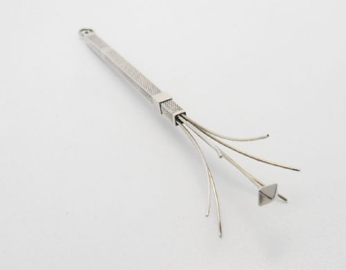 UNUSUAL SILVER SQUARE CHAMPAGNE SWIZZLE STICK - ADDITIONAL PHOTO 4