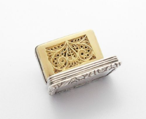 WILLIAM IV SILVER VINAIGRETTE BIRMINGHAM 1831 - ADDITIONAL PHOTO 6