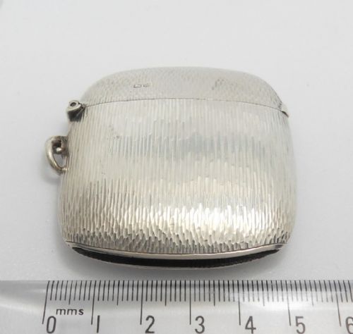 EDWARDIAN ASPREY SILVER VESTA CASE CHESTER 1908 - ADDITIONAL PHOTO 8