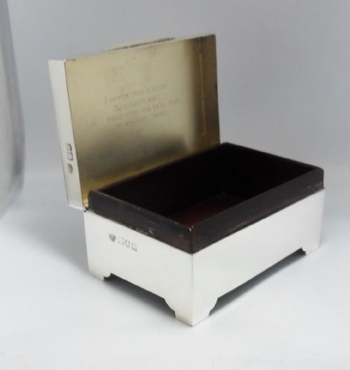 SILVER EDWARDIAN CIGARETTEMATCH STRIKER BOX GOLDSMITHS SILVERSMITHS - ADDITIONAL PHOTO 8