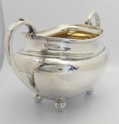 SILVER SUGAR BOWL GILT INTERIOR SHEFFIELD 1917 - ADDITIONAL PHOTO 2