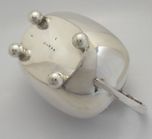 SILVER SUGAR BOWL GILT INTERIOR SHEFFIELD 1917 - ADDITIONAL PHOTO 4