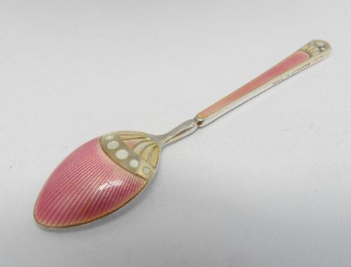 SET OF SILVER ENAMEL CASED COFFEE SPOONS BIRMINGHAM 1957 - ADDITIONAL PHOTO 8