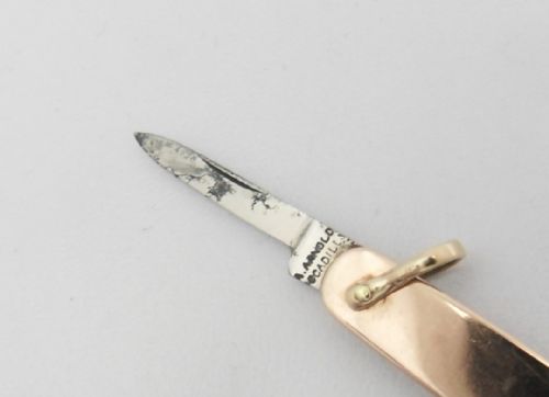 UNUSUAL HALLMARKED 9CT GOLD PENKNIFE SHEFFIELD 1912 - ADDITIONAL PHOTO 6