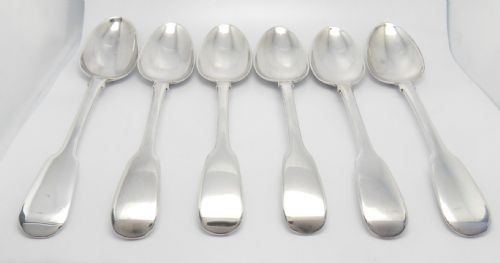 SET OF 6 WILLIAM IV FIDDLE PATTERN TEASPOONS IN LATER CASE - ADDITIONAL PHOTO 4