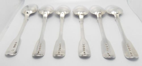 SET OF 6 WILLIAM IV FIDDLE PATTERN TEASPOONS IN LATER CASE - ADDITIONAL PHOTO 5