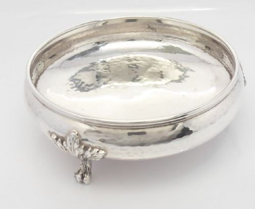 STUNNING ARTS CRAFTS SILVER BOWL BIRMINGHAM 1929 - ADDITIONAL PHOTO 2