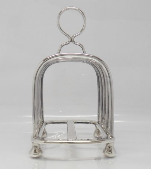 HEAVY SILVER TOAST RACK GEORGE V JUBILEE HALLMARKS - ADDITIONAL PHOTO 5