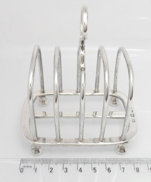 HEAVY SILVER TOAST RACK GEORGE V JUBILEE HALLMARKS - ADDITIONAL PHOTO 7