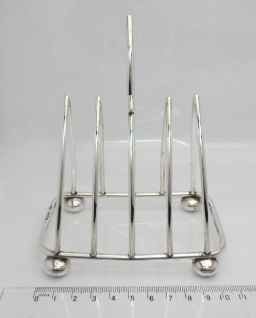FINE EDWARDIAN SILVER GOTHIC TOAST RACK - ADDITIONAL PHOTO 6