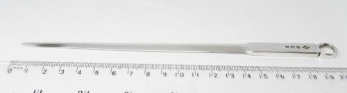 VINTAGE SILVER MEAT SKEWER DESIGN LETTER OPENER - ADDITIONAL PHOTO 2