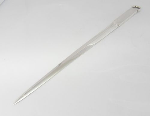 VINTAGE SILVER MEAT SKEWER DESIGN LETTER OPENER - ADDITIONAL PHOTO 4
