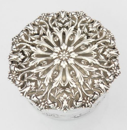 STUNNING SILVER POT POURRI POT LONDON 1909 - ADDITIONAL PHOTO 2