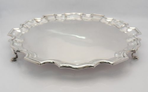 FINE SILVER CARD TRAYSALVER LONDON 1927 - ADDITIONAL PHOTO 7