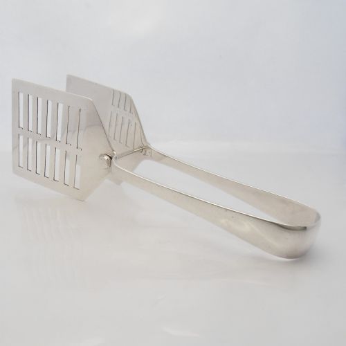 SUPERB EDWARDIAN SILVER ASPARAGUS TONGS SHEFFIELD 1906 - ADDITIONAL PHOTO 1
