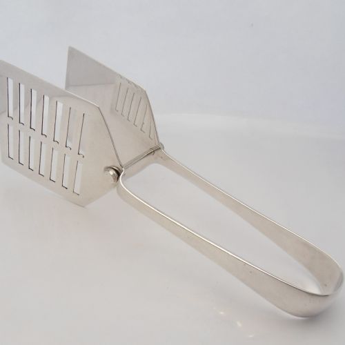 SUPERB EDWARDIAN SILVER ASPARAGUS TONGS SHEFFIELD 1906 - ADDITIONAL PHOTO 2
