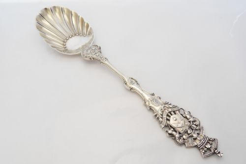 impressive victorian diamond jubilee silver spoon - CATEGORY: ANTIQUE SILVER - DATED VICTORIAN