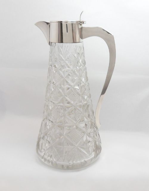 walker hall silver mounted claret jug sheffield 1925 - CATEGORY: ANTIQUE SILVER - DATED 1920