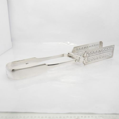 WILLIAM IV SILVER ASPARAGUS TONGS LONDON 1830 - ADDITIONAL PHOTO 1