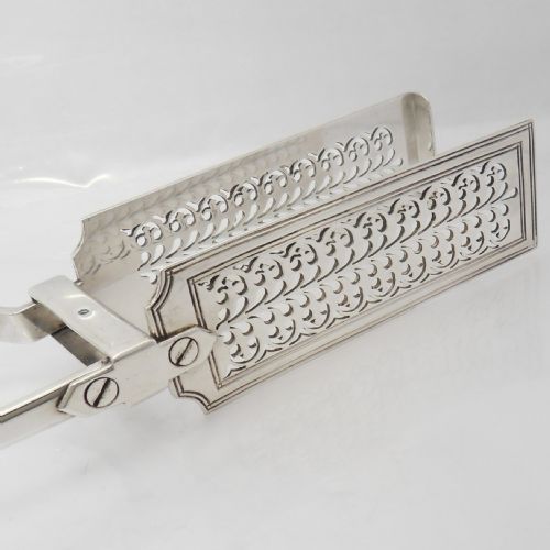WILLIAM IV SILVER ASPARAGUS TONGS LONDON 1830 - ADDITIONAL PHOTO 3
