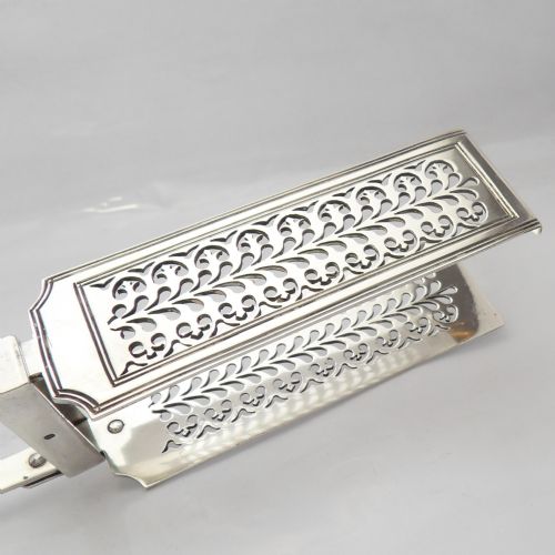WILLIAM IV SILVER ASPARAGUS TONGS LONDON 1830 - ADDITIONAL PHOTO 6