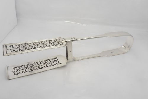 WILLIAM IV SILVER ASPARAGUS TONGS LONDON 1830 - ADDITIONAL PHOTO 12