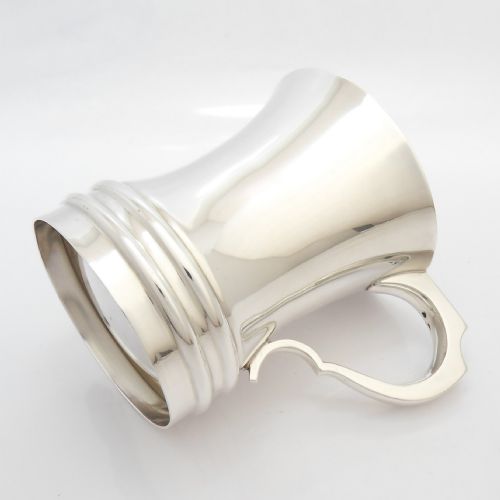 STYLISH SILVER CHRISTENING MUG TANKARD LONDON 1923 - ADDITIONAL PHOTO 5