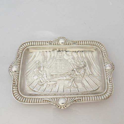 PAIR OF VICTORIAN SILVER PIN TRAYS FEATURING SIR WALTER RALEIGH 1897 - ADDITIONAL PHOTO 1