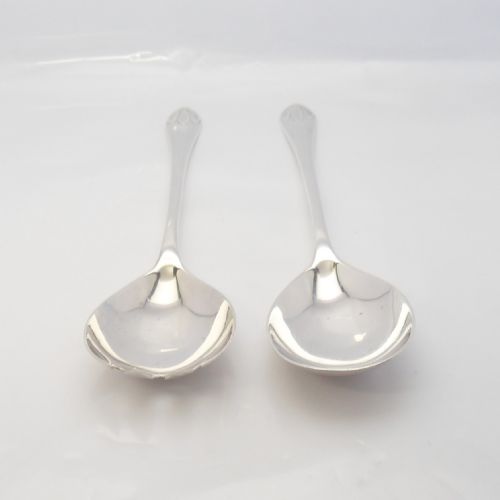 CASED SET OF ART DECO SILVER LOTUS PATTERN SERVERS - ADDITIONAL PHOTO 1