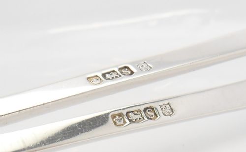 CASED SET OF ART DECO SILVER LOTUS PATTERN SERVERS - ADDITIONAL PHOTO 5